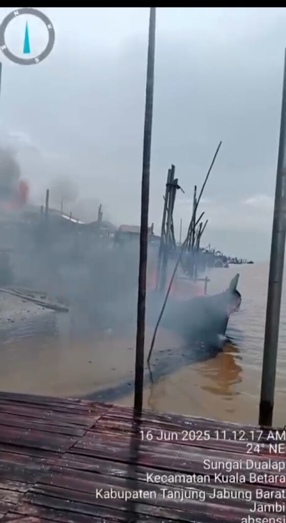 49 Rumah Hangus Terbakar di Sungai Dualap Kuala Pangkal Duri, 122 Jiwa Terdampak
